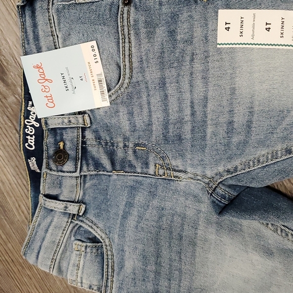 Cat & Jack Skinny Adjustable Waist Super Stetch Jeans Size 4T - Picture 3 of 4